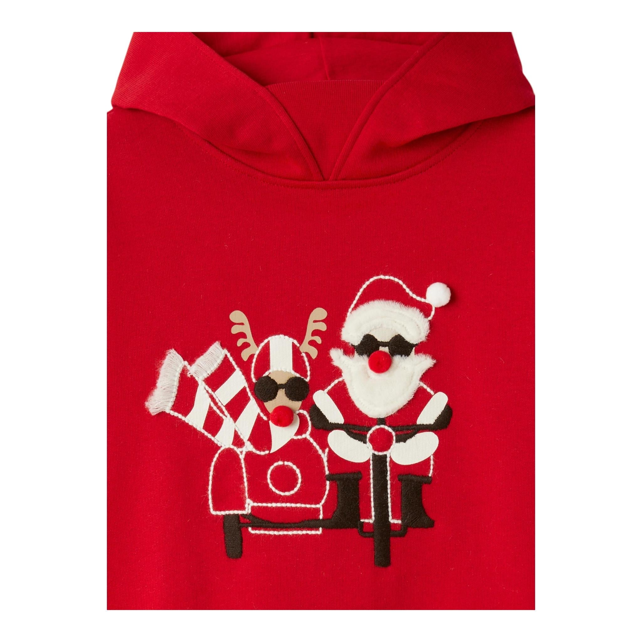 IL GUFO felpa chiusa cn cappuccio tinta unita cn stampa Rosso per Neonato A24MF292M0116 ROSSO IL GUFO 