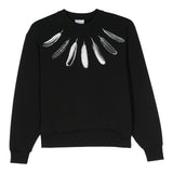 Marcelo Burlon Felpa Girocollo Tinta Unita con Stampa per Bambino CBB001F23 NERO MARCELO BURLON 