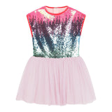 BillIEBLUSH abito multicolor giromanica con pailletts Rosa per Bambina U20650 ROSA BillIEBLUSH 