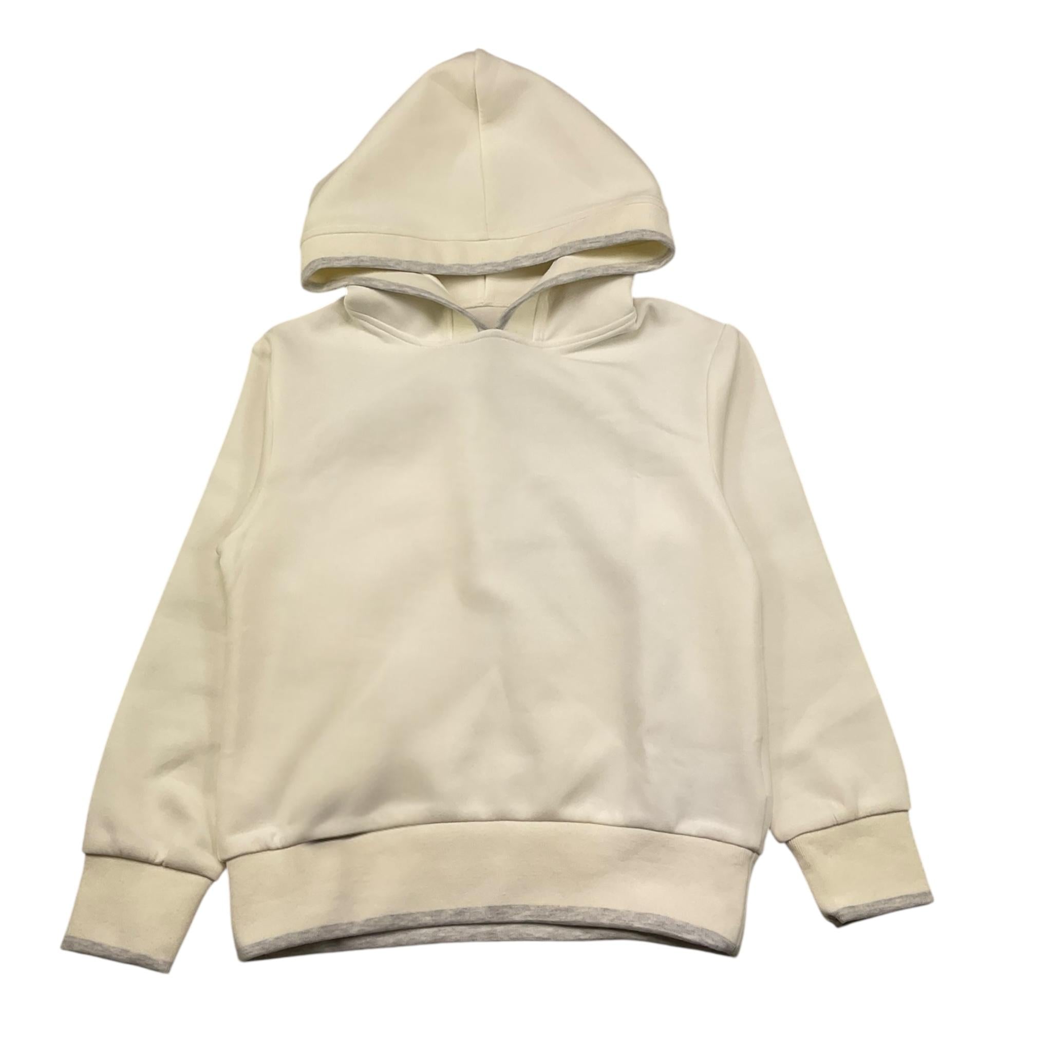 Dnj Felpa Chiusa con Cappuccio Tinta Unita per Bambino MFD5103J PANNA DNJ 