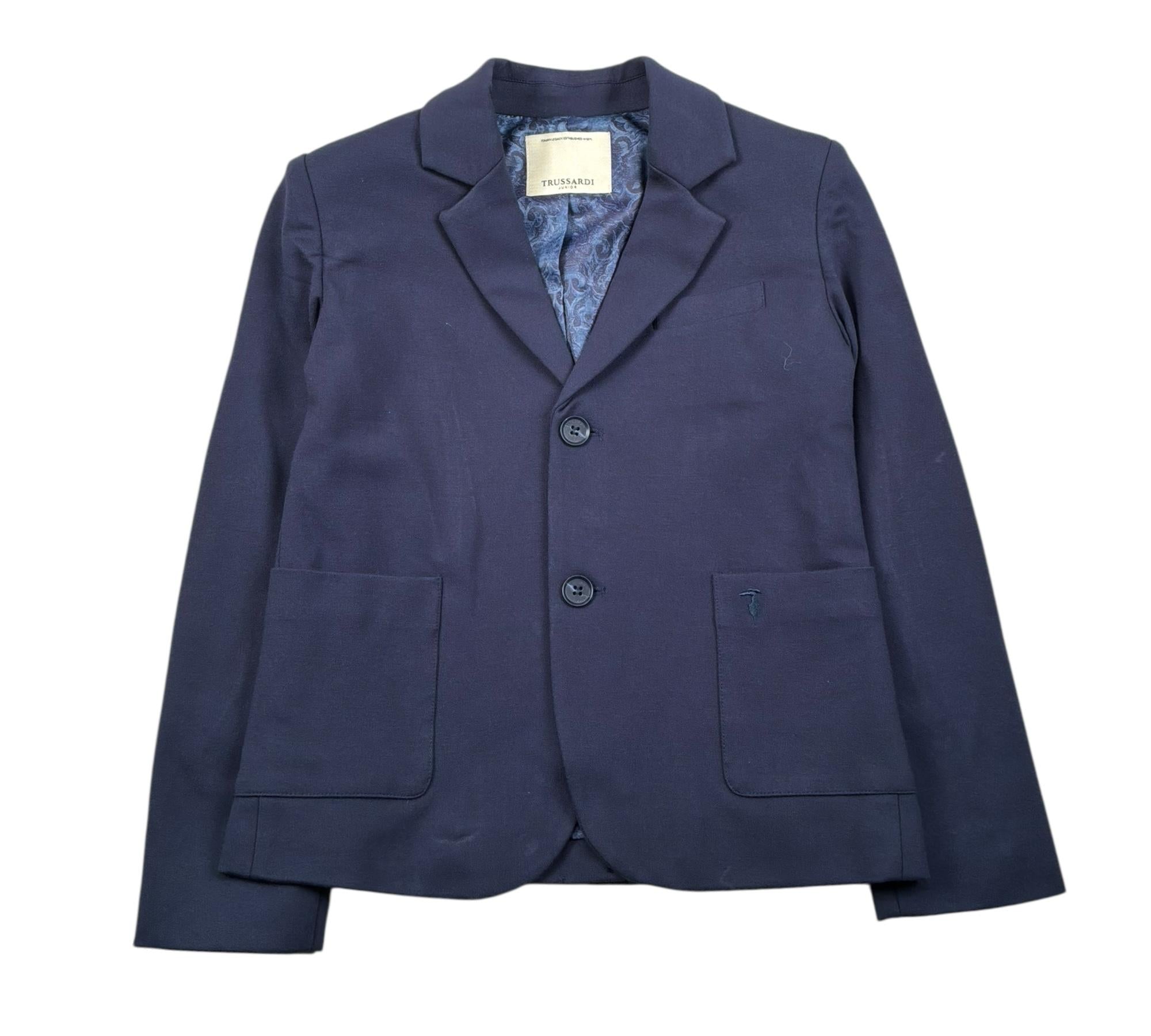 Trussardi Giacca Tinta Unita con Taschino per Bambino TBP26079GC BLU TRUSSARDI 