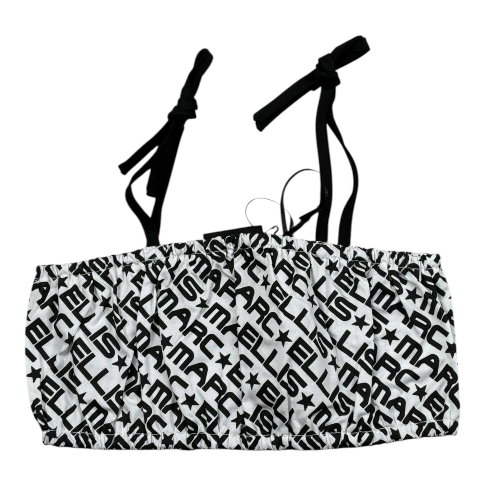 Marc Ellis Top Tinta Unita Logato per Neonata JMNTP14320 BIANCO MARC ELLIS 