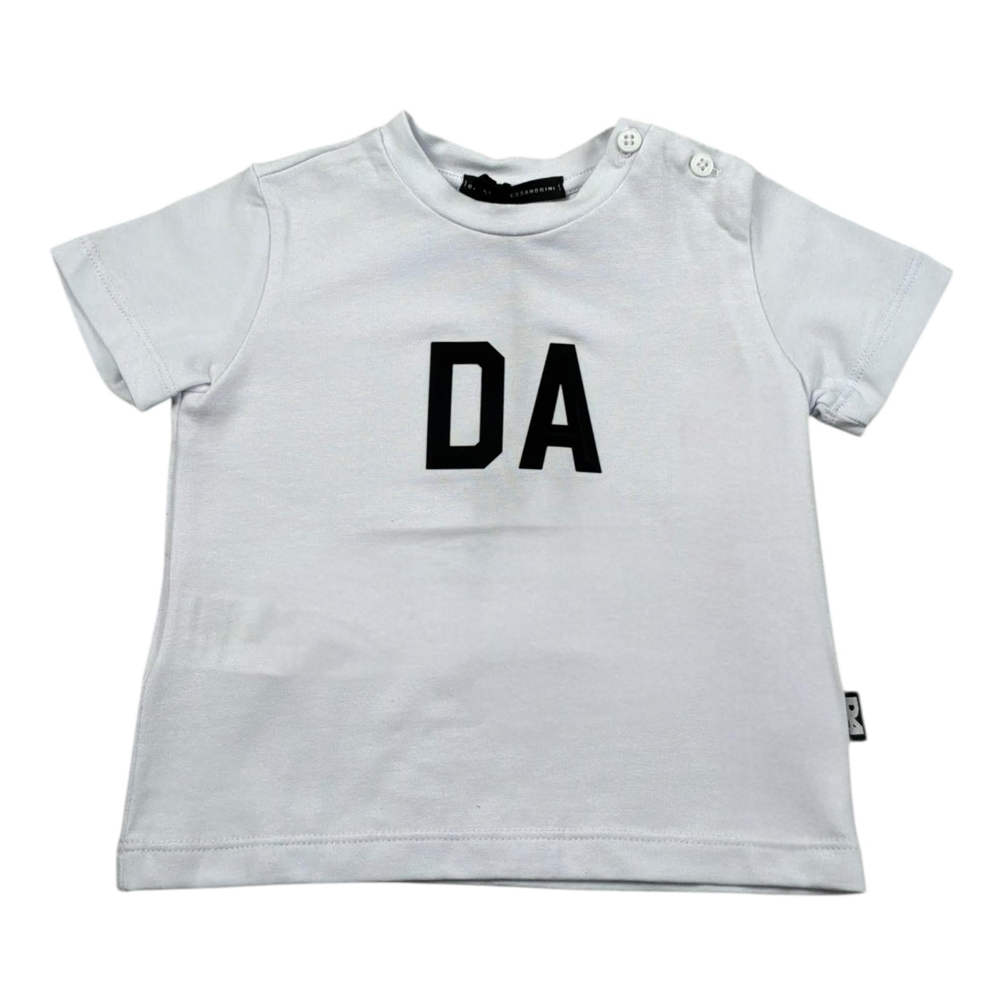 Daniele Alessandrini T-Shirt Girocollo Tinta Unita con Stampa per Neonato 1296M00270XX BIANCO DANIELE ALESSANDRINI 