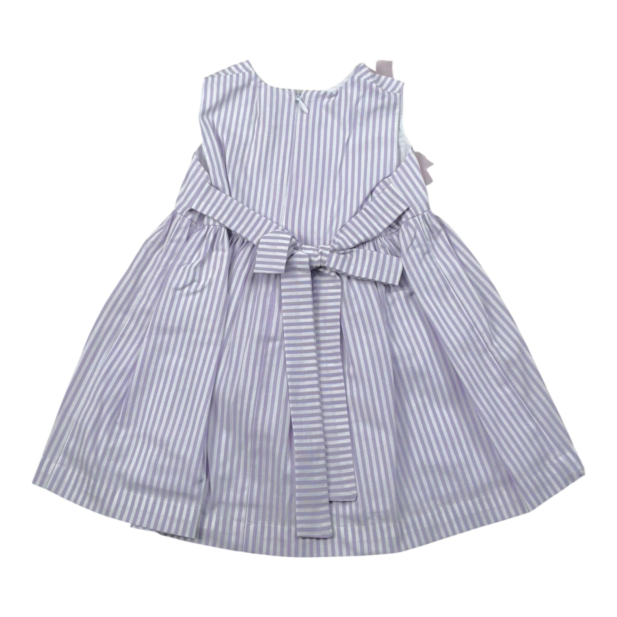 Ilfarobimbi Abito Bicolore con Fiocchi per Neonata IFN50590 LILLA ILFAROBIMBI 