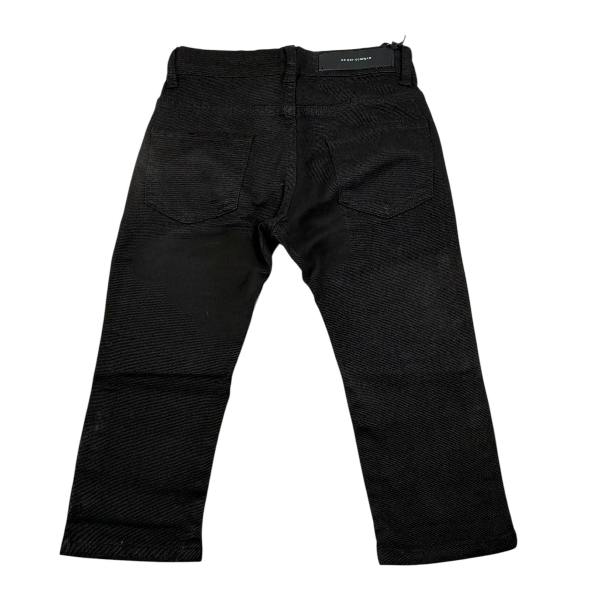 Do Not Conform Jeans Tinta Unita con Girovita Regolabile per Bambino BK01 NERO DO NOT CONFORM 