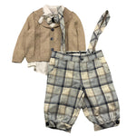 BABY A. completo 4 pezzi camicia-giacca-pantalone-papillon Beige per Neonato A2902 BEIGE BABY A. 