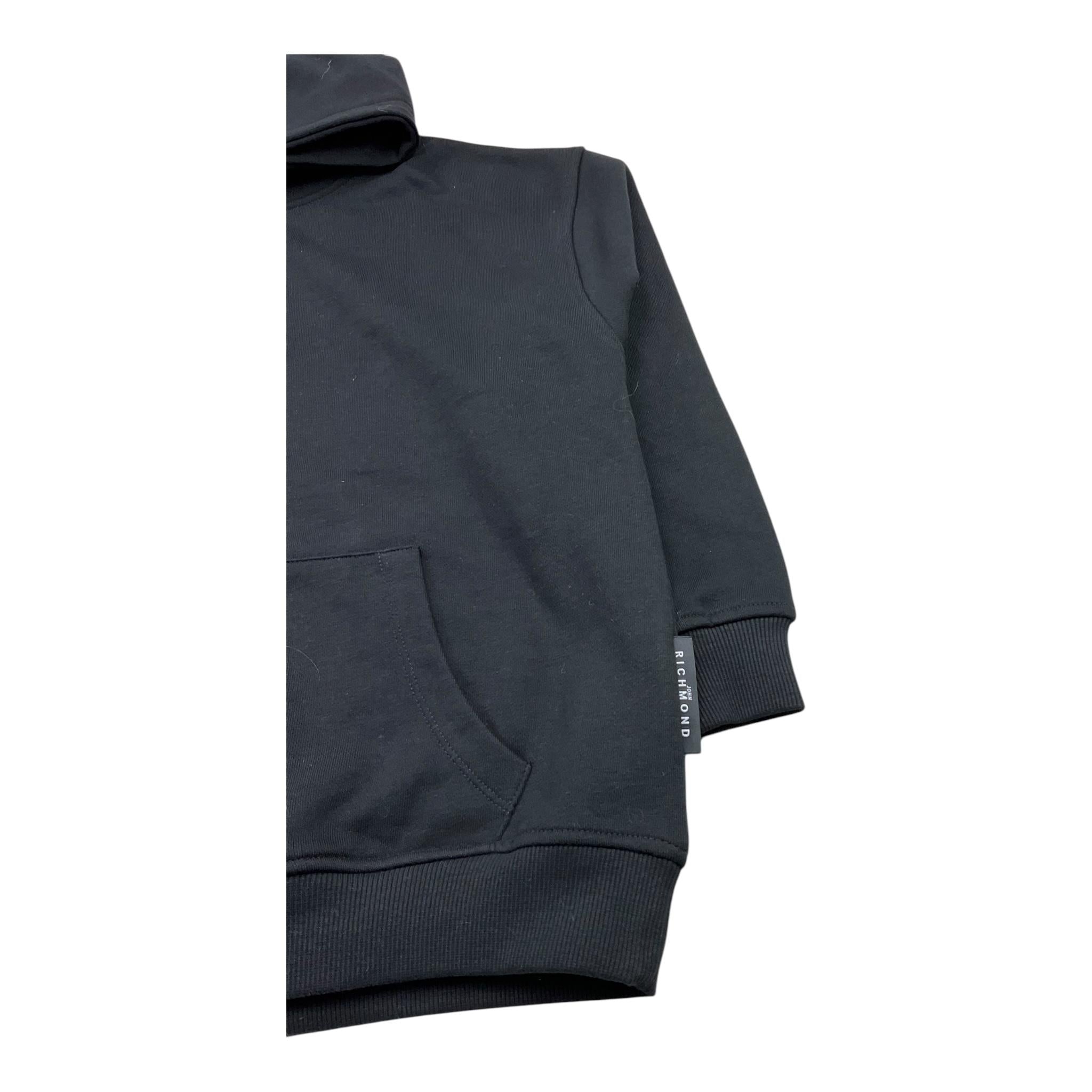 JOHN RICHMOND felpa chiusa con cappuccio tinta unita Nero per Bambino RBA25097FE NERO JOHN RICHMOND 