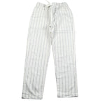 Please Pantalone Tinta Unita con Fantasia A Righe per Bambino PE75131B73 PANNA PLEASE 