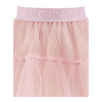 Monnalisa Gonna Tinta Unita con Tulle per Bambina 17EGON ROSA MONNALISA 