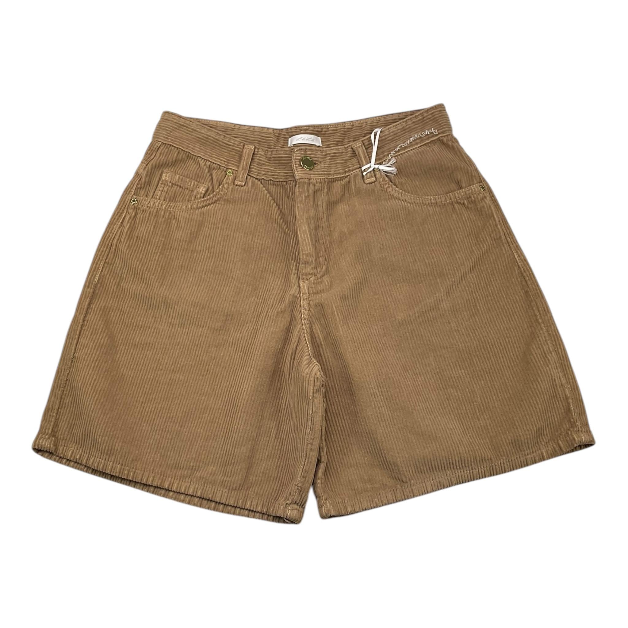 LU LU BY MISS GRANT short tinta unita a costine Beige per Bambina LL1426 BEIGE LU LU BY MISS GRANT 