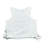 Lu Lu By Miss Grant Canotta Tinta Unita con Applicazioni per Bambina LL3418 BIANCO LU LU BY MISS GRANT 