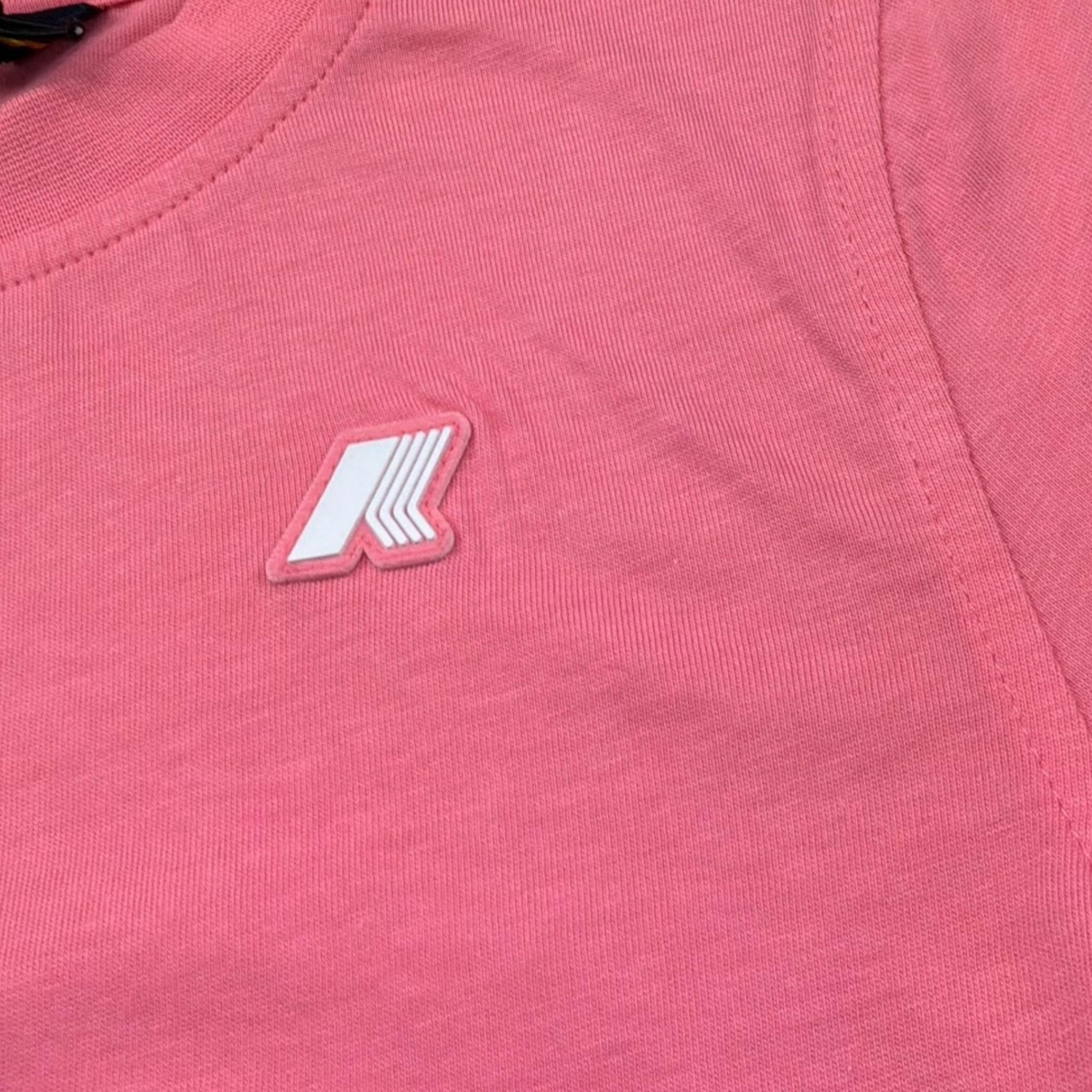 K-Way T-Shirt Girocollo Tinta Unita con Stampa per Bambina K2151LWW ROSA K-WAY 