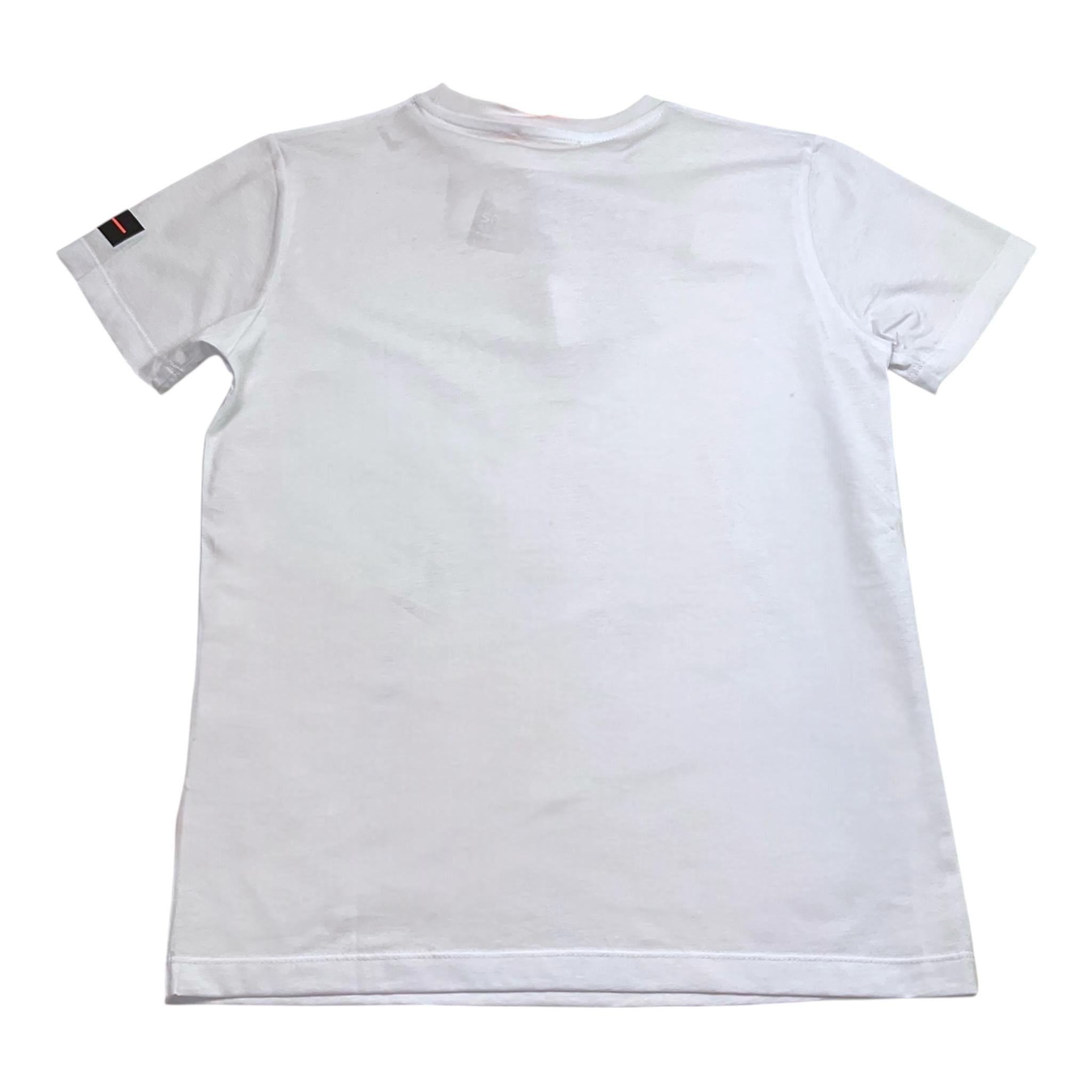 Suns  T-Shirt Tinta Unita Girocollo con Logo per Bambino TSS5115U BIANCO SUNS 