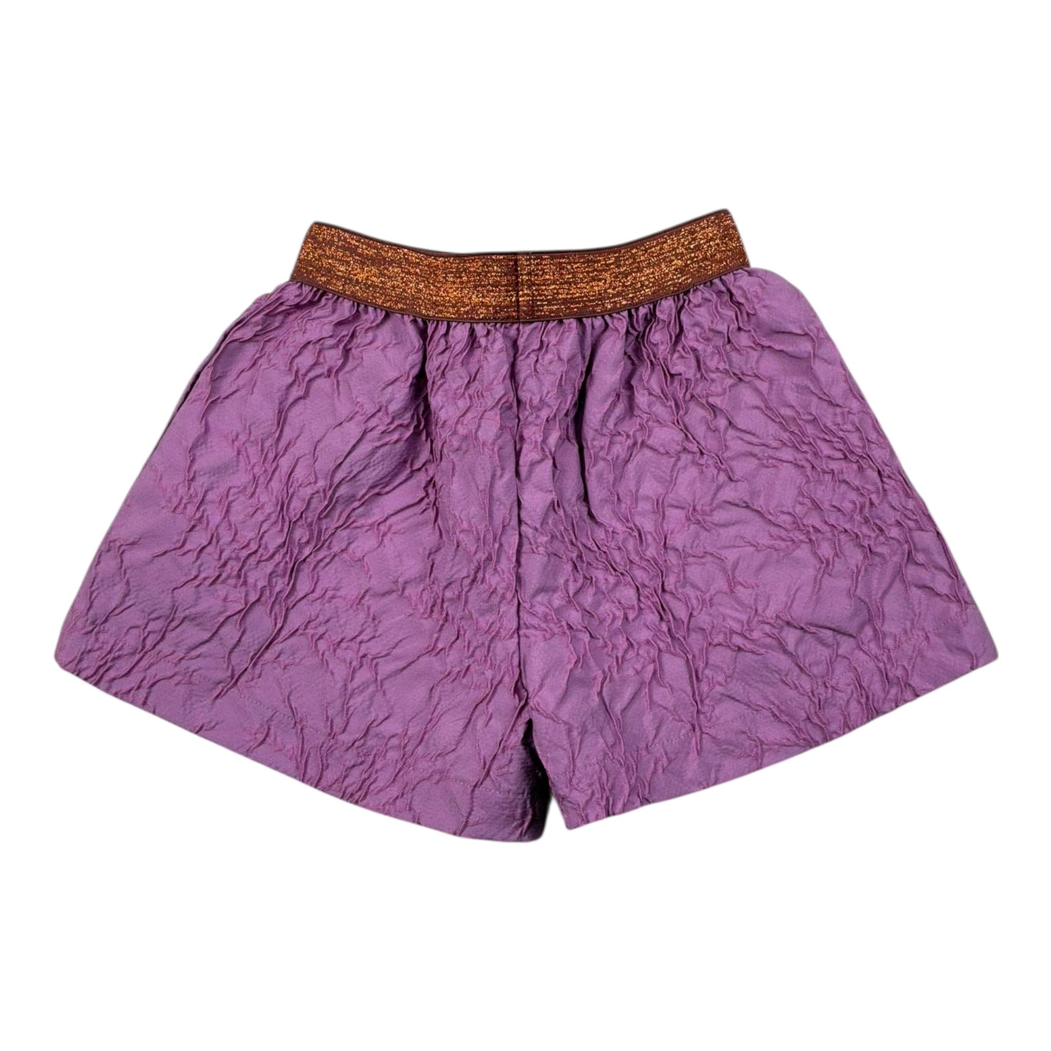 Caffe' D'Orzo Short Tinta Unita con Elastico In Vita per Neonata ZW6A69X VIOLA CAFFE' D'ORZO 