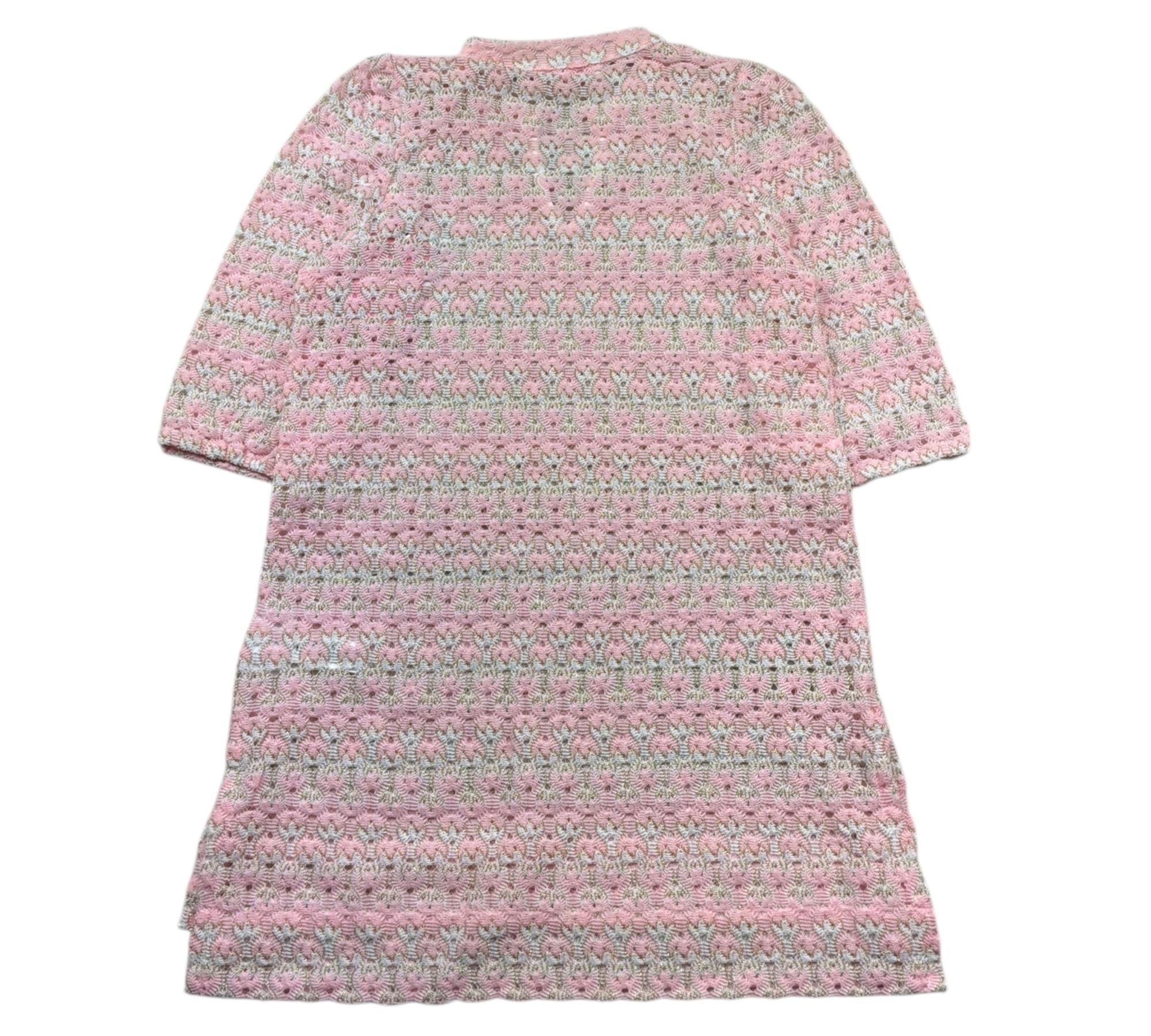 Saint Barth Abito Mezza Manica con Trafori per Bambina JUM001 ROSA SAINT BARTH 