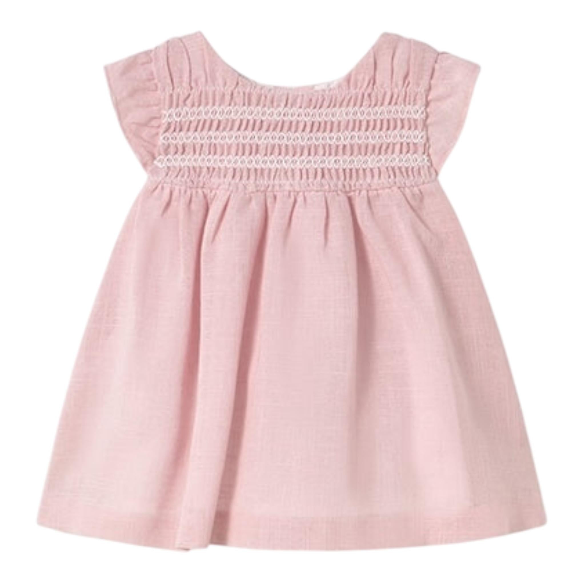 Mayoral Abito Giromanica Tinta Unita con Stampa per Neonata 1846 ROSA MAYORAL 