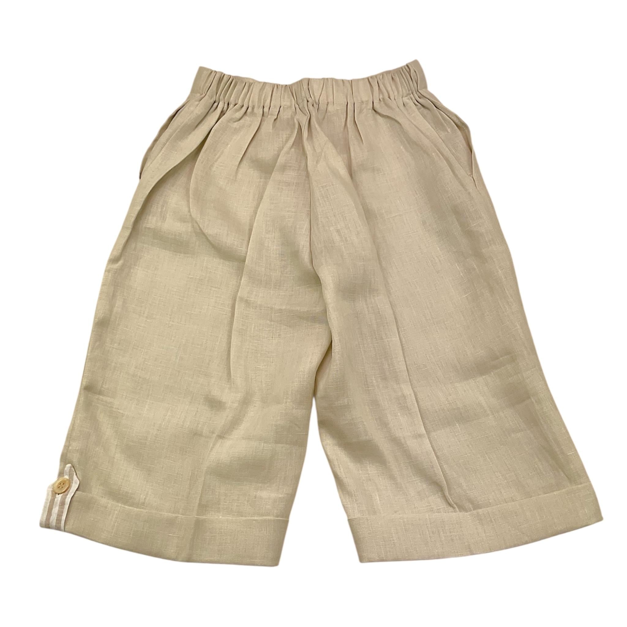La Stupenderia Bermuda Tinta Unita con Elastico In Vita per Bambino TJBR73 BEIGE LA STUPENDERIA 