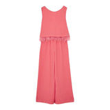 Liu Jo Tuta Tinta Unita con Frange per Bambina GA5134 SALMONE LIU JO 