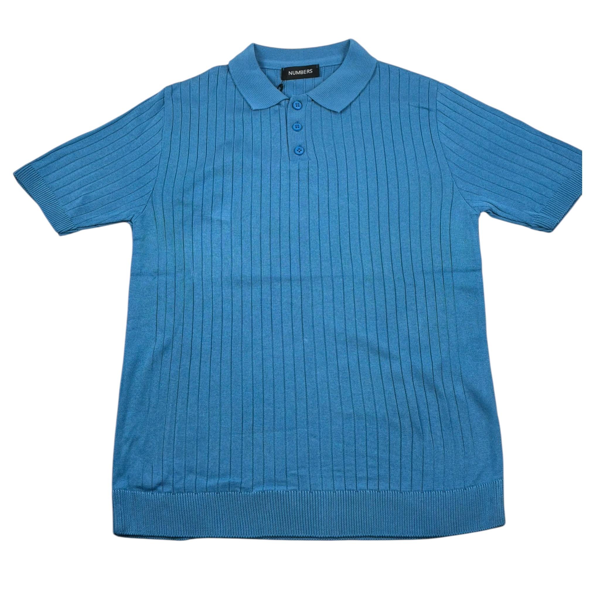 Numbers Polo Mezza Manica Tinta Unita per Bambino FIL08 AZZURRO NUMBERS 