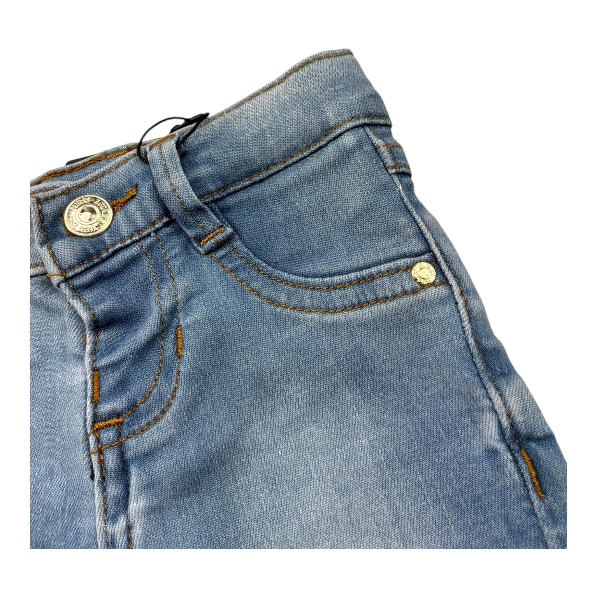 Guess Short Tinta Unita In Denim per Neonata K4RD09D4CA0XX AZZURRO GUESS 
