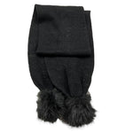 LIU JO sciarpa tinta unita con pon pon Nero per Bambina K69032 NERO LIU JO 