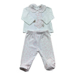 Le Bebe Completo 2 Pezzi Shirt-Ghettina Tinta Unita per Neonata LBG6291 BIANCO LE BEBE 