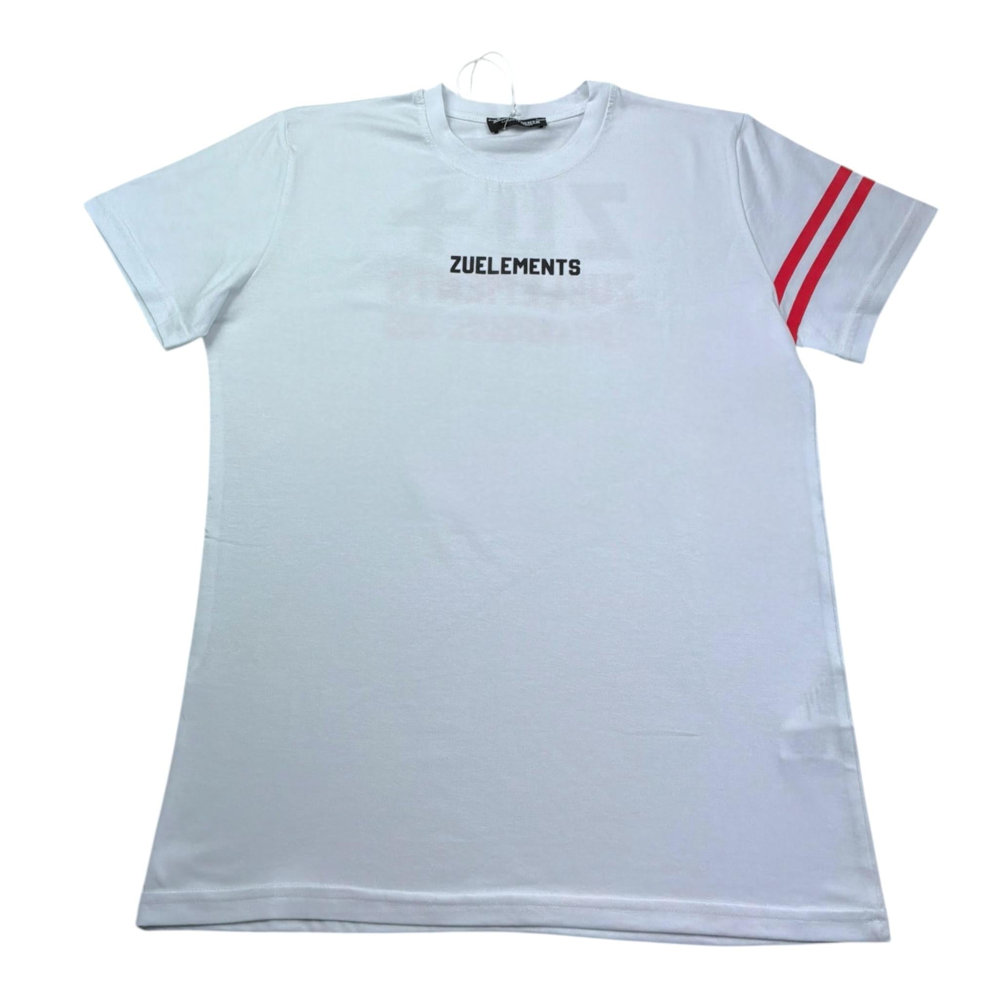 Zu+Elements T-Shirt Girocollo Tinta Unita con Stampa per Bambino ZU1783 BIANCO ZU+ELEMENTS 