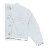 Il Gufo Giubbino In Denim Tinta Unita per Bambina P25GR232J0052 AZZURRO IL GUFO 