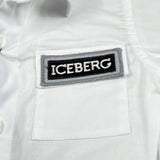 Iceberg Camicia Mezza Manica Tinta Unita con Logo per Neonato CMICE5111BX BIANCO ICEBERG 