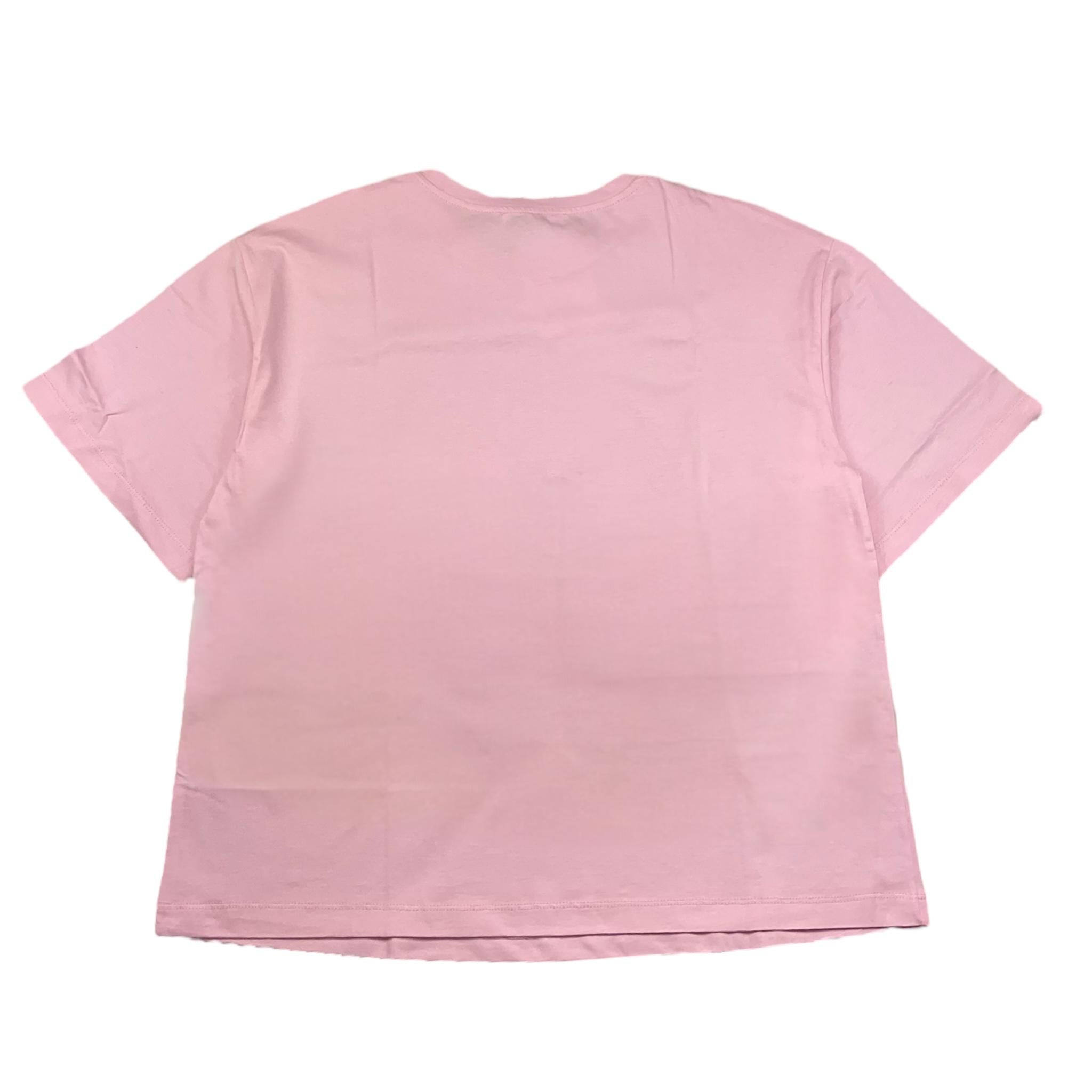 Philosophy T-Shirt Girocollo Tinta Unita con Stampa per Bambina I1E605X ROSA PHILOSOPHY 