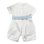 Marlu' Set Pagliaccetto-Papillion Bicolore per Neonato ER40221 BIANCO/AZZURRO MARLU' 