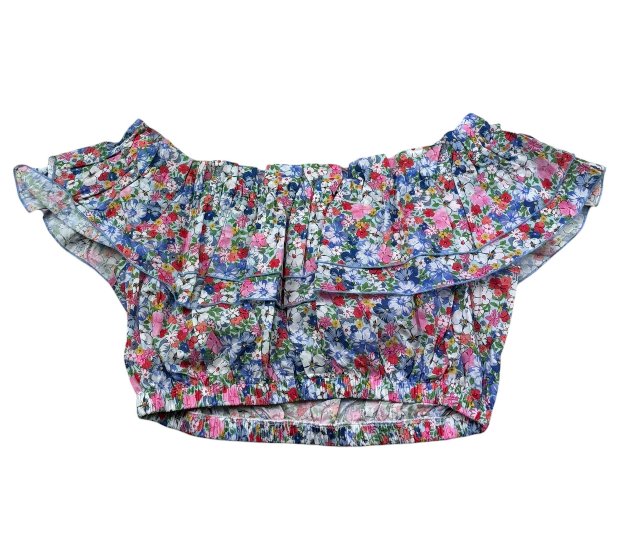 Monnalisa Top Mezza Manica Stampa Fantasia Floreale per Bambina 419301 MULTICOLOR MONNALISA 