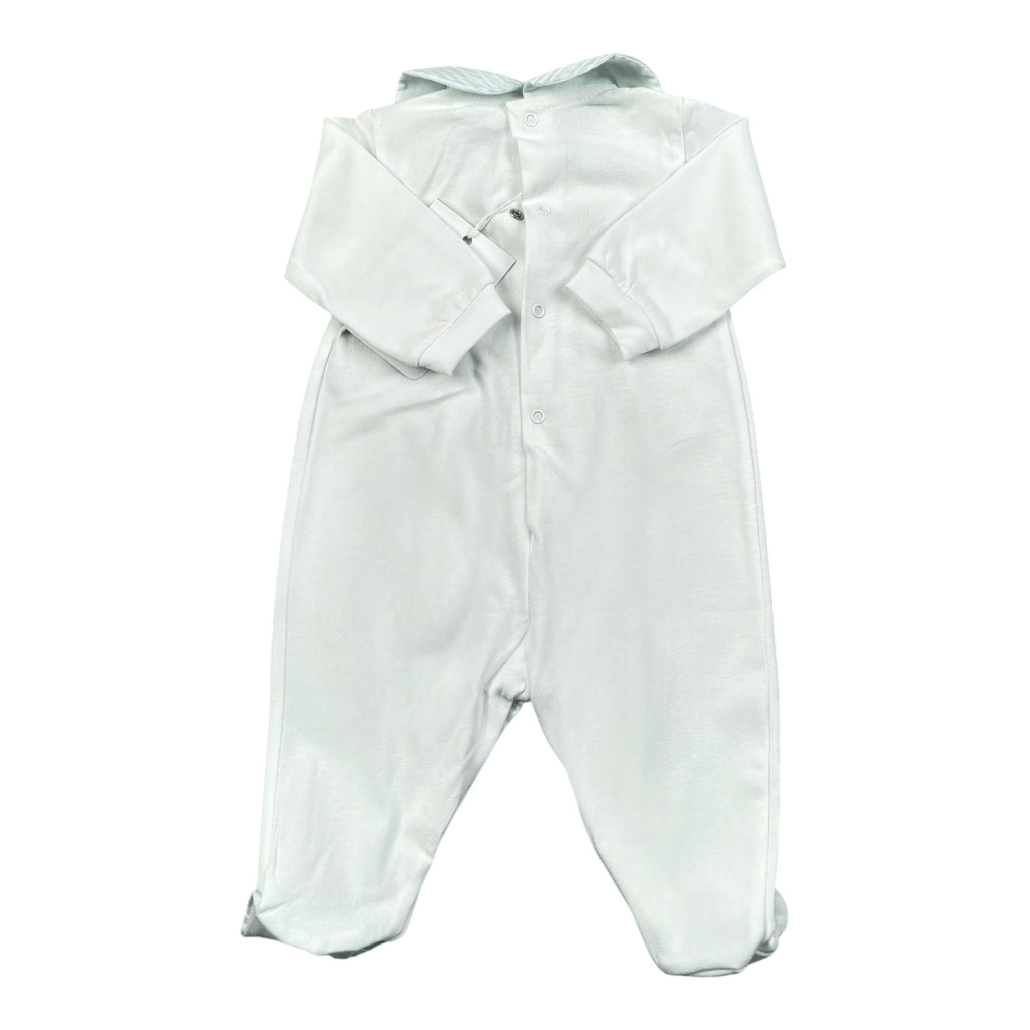 Lalalu' Tutina tinta unita con Stampa Bianco per Neonato TJL1M BIANCO LALALU' 