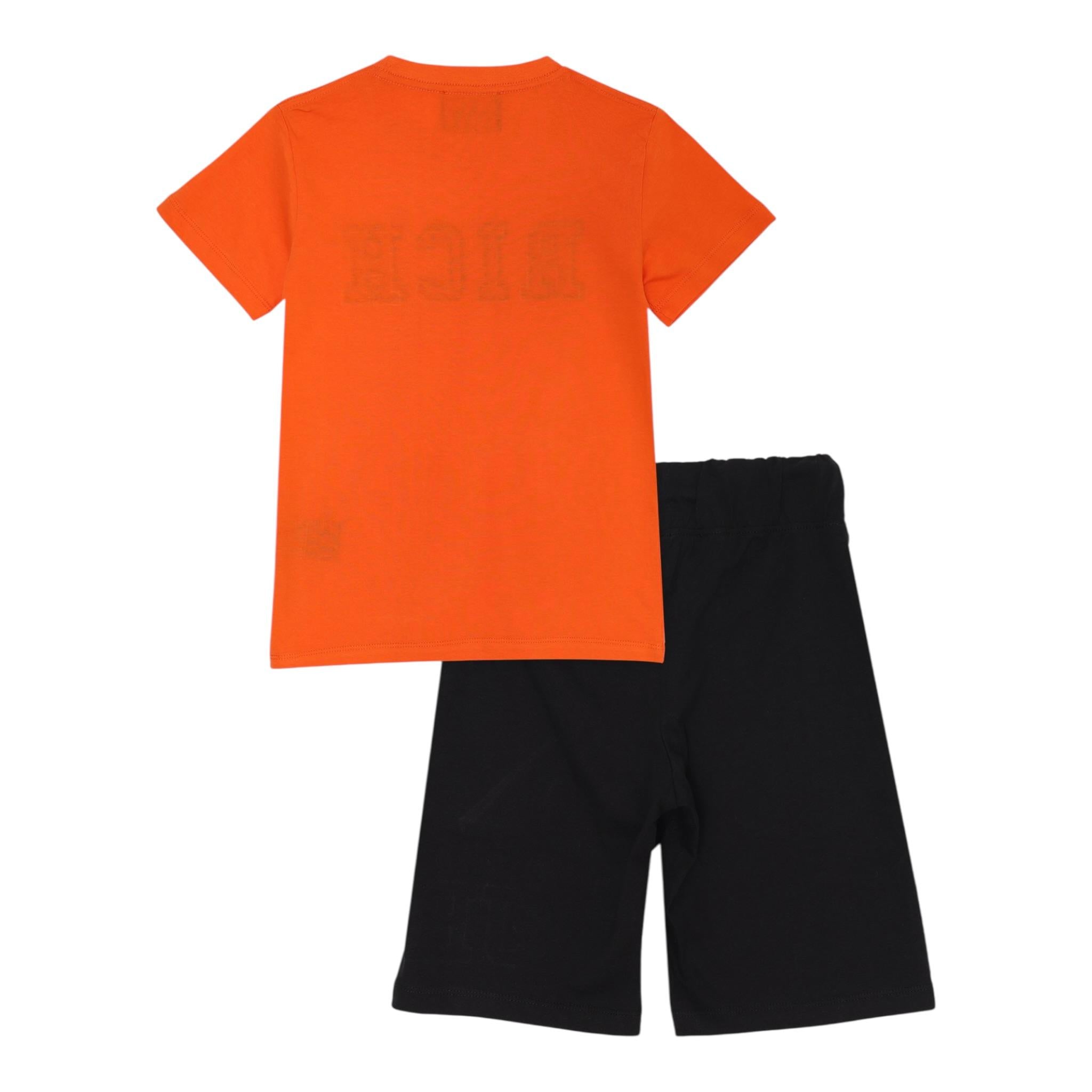 John Richmond Completo 2 Pezzi T-Shirt-Bermuda Bicolore Arancione/Nero per Bambino RBP25161CJX ARANCIONE/NERO JOHN RICHMOND 
