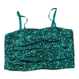 Naice Top Tinta Unita con Paillettes per Bambina 20061 VERDE ACQUA NAICE 