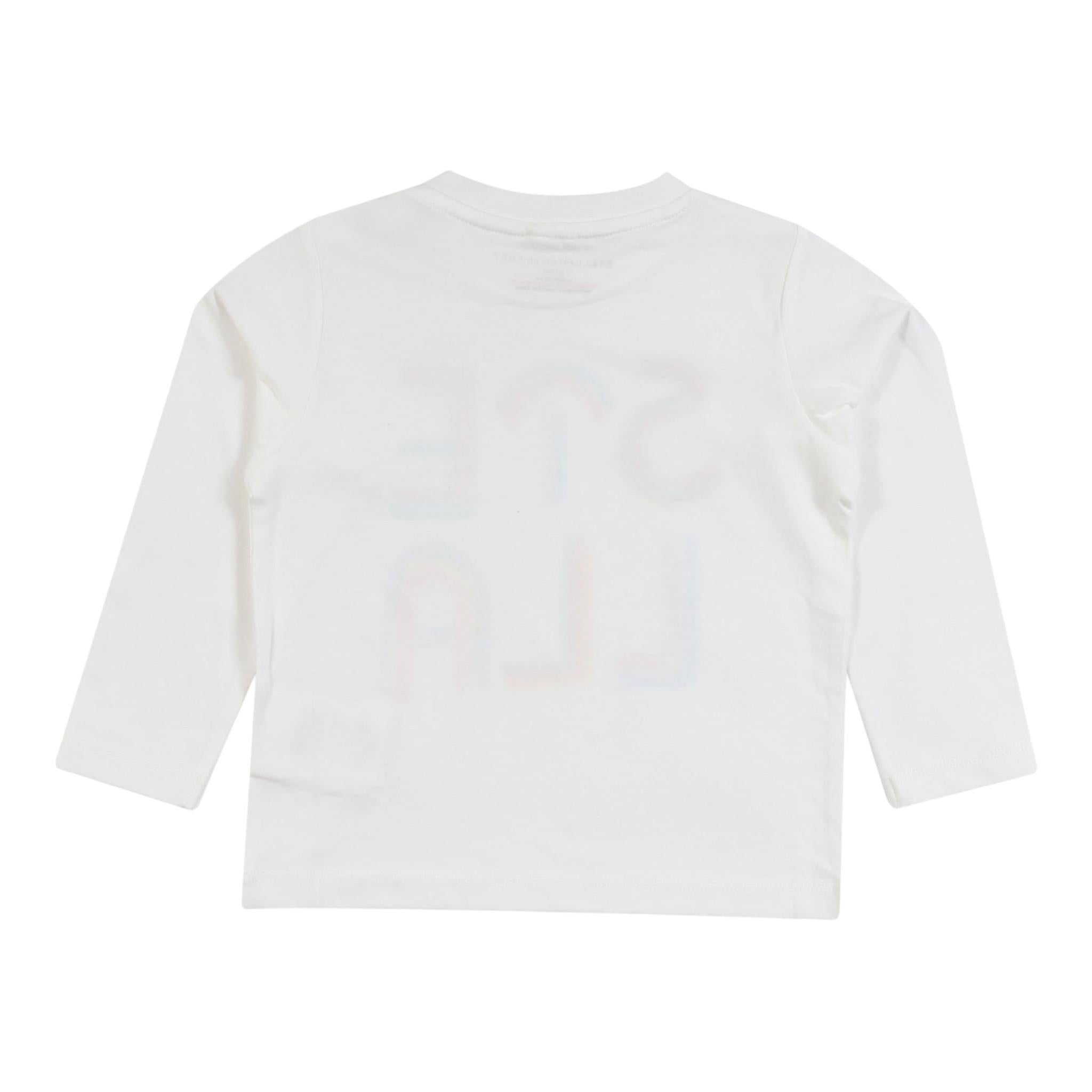 STELLA McCARTNEY shirt girocollo tinta unita con stampe in contrasto Bianco per Neonata TT8080 BIANCO STELLA McCARTNEY 