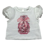 M+E' T-Shirt Girocollo tinta unita con Stampa Bianco per Neonata UE1856X BIANCO M+E' 