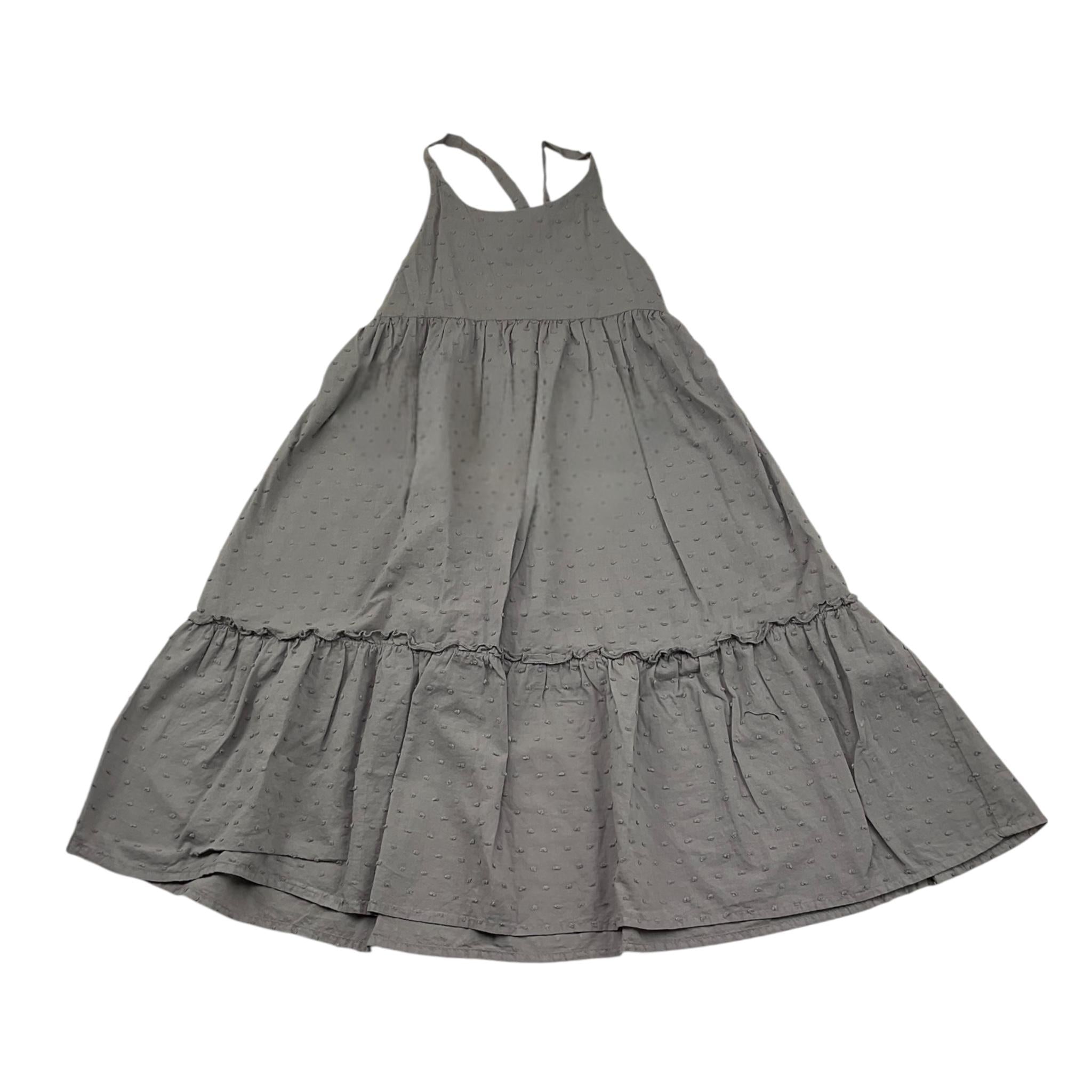 Petit Indi Abito Tinta Unita con Applicazioni per Bambina SS25BK6651 GRIGIO PETIT INDI 