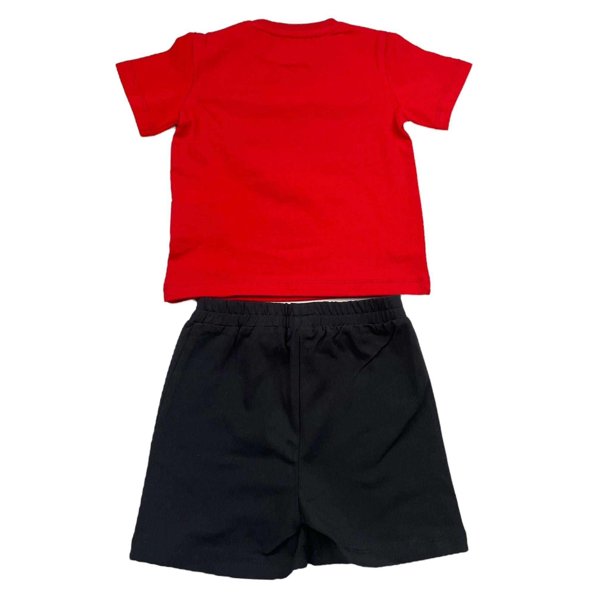 Iceberg Completo 2 Pezzi T-Shirt-Bermuda Bicolore per Neonato CCICE5102N ROSSO/NERO ICEBERG 
