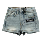 Iceberg Bermuda In Denim Tinta Unita con Girovita Regolabile per Neonato BMICE51008 AZZURRO ICEBERG 