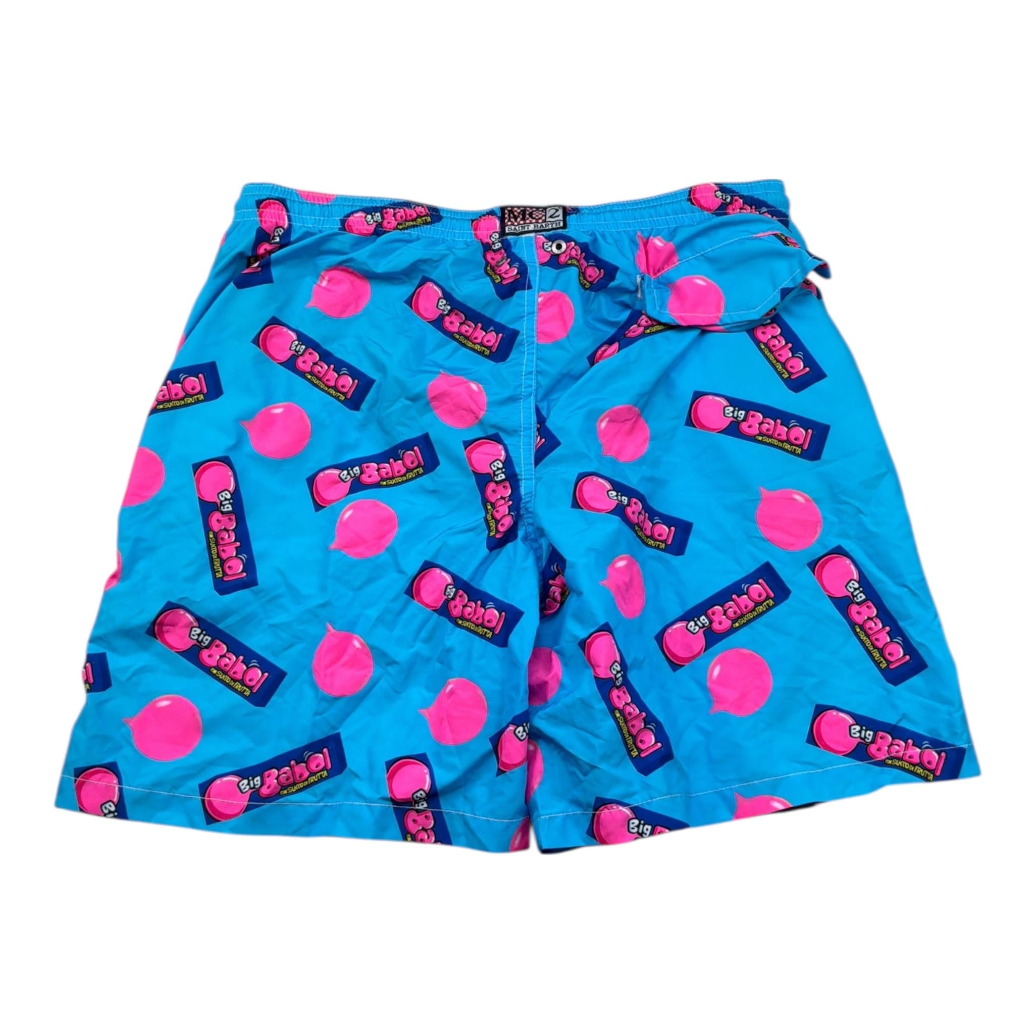 Saint Barth Costume Tinta Unita con Stampa Big Bubble per Bambino JEA0004X AZZURRO SAINT BARTH 