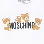 Moschino T-Shirt Girocollo Tinta Unita con Orso per Bambino MUM04A BIANCO MOSCHINO 
