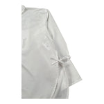 Dondup Camicia Manica Lunga Tinta Unita con Ricamo Logo per Bambina DFCA037 BIANCO DONDUP 