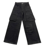 ICEBERG jeans tinta unita modello palazzo Nero per Bambina PH13010G66 NERO ICEBERG 