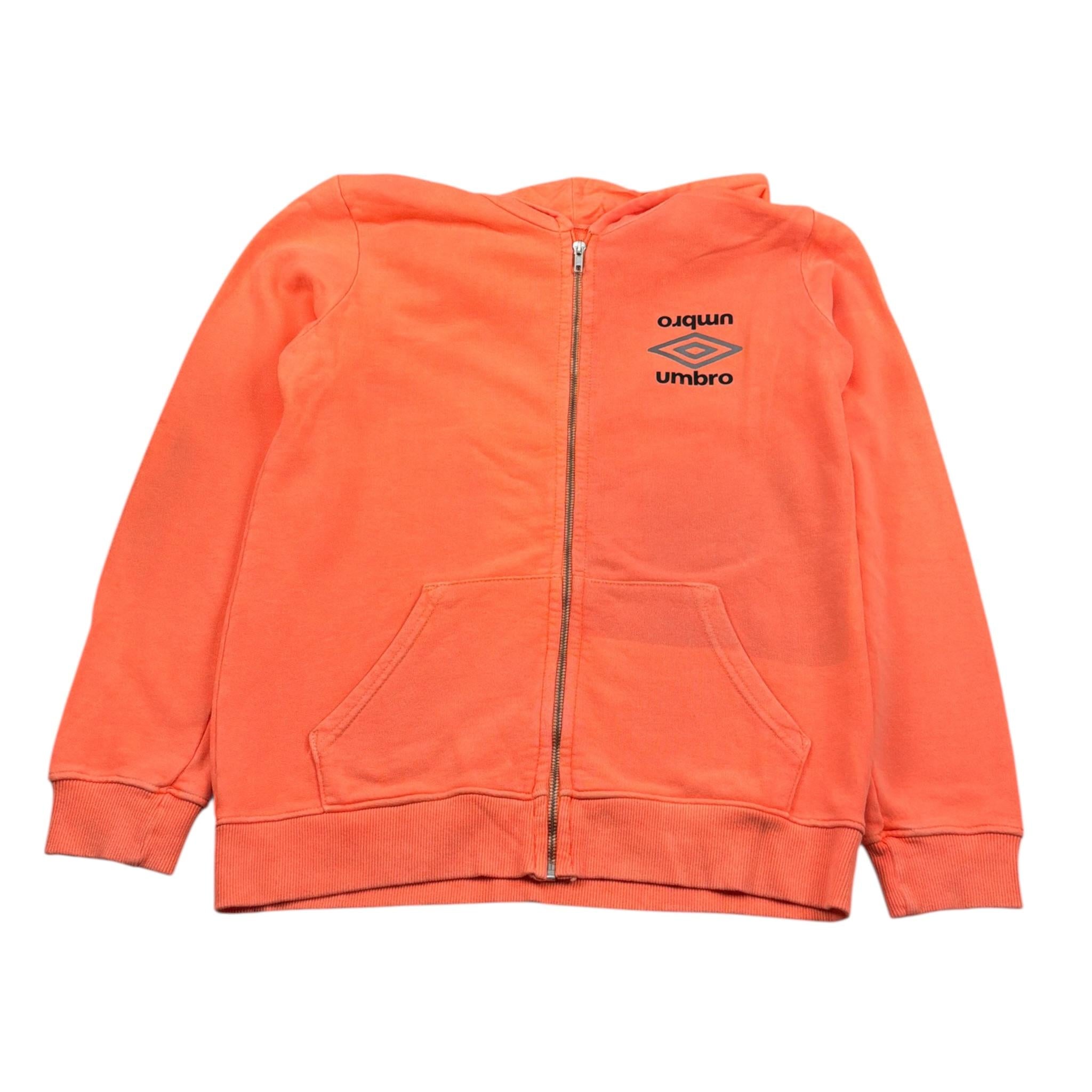 Umbro Felpa tinta unita con Zip E Cappuccio Arancione Fluo per Bambino 20PIAP20156B ARANCIONE FLUO UMBRO 