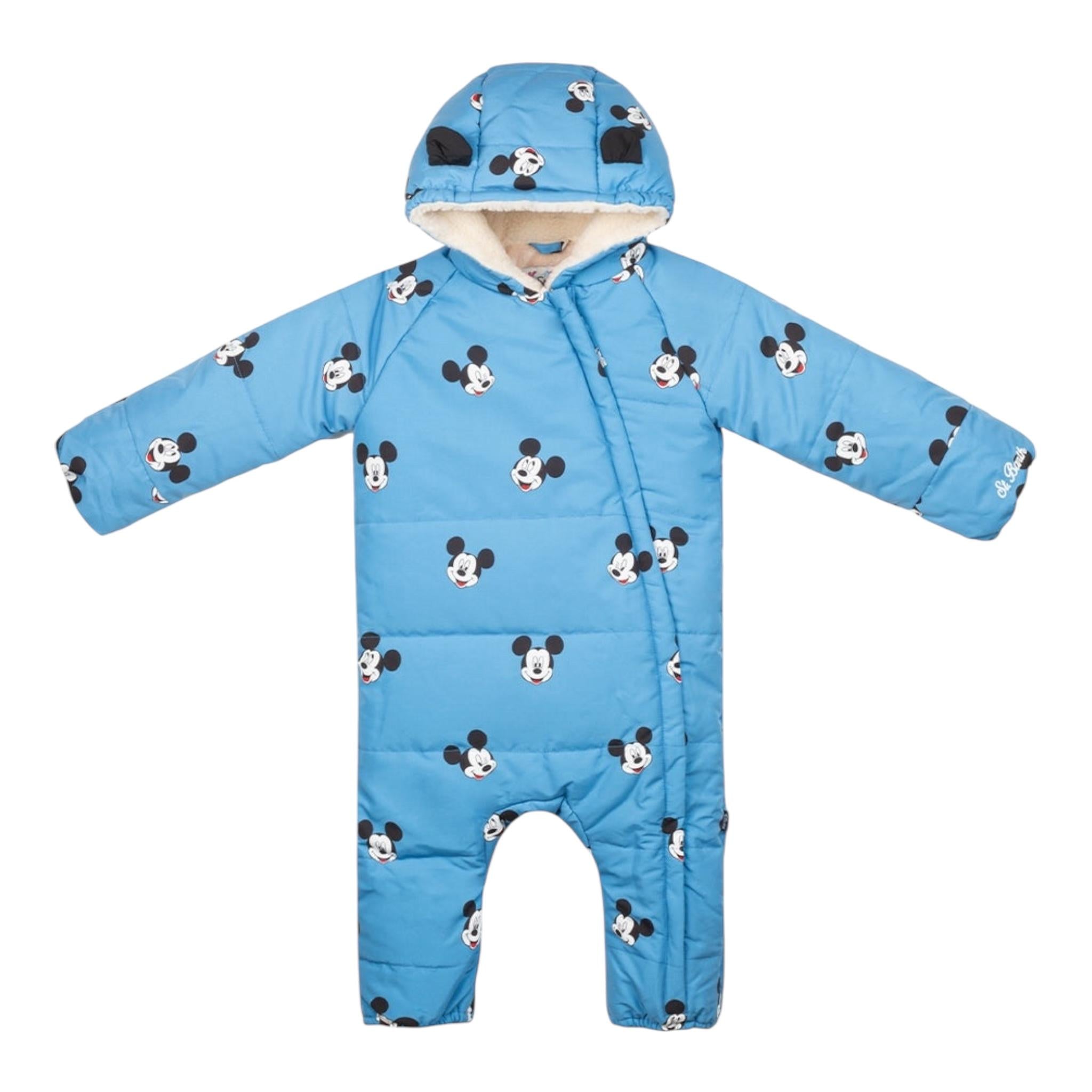 SAINT BARTH eskimo tinta unita con stampa fantasia Azzurro per Neonata GLC001 AZZURRO SAINT BARTH 