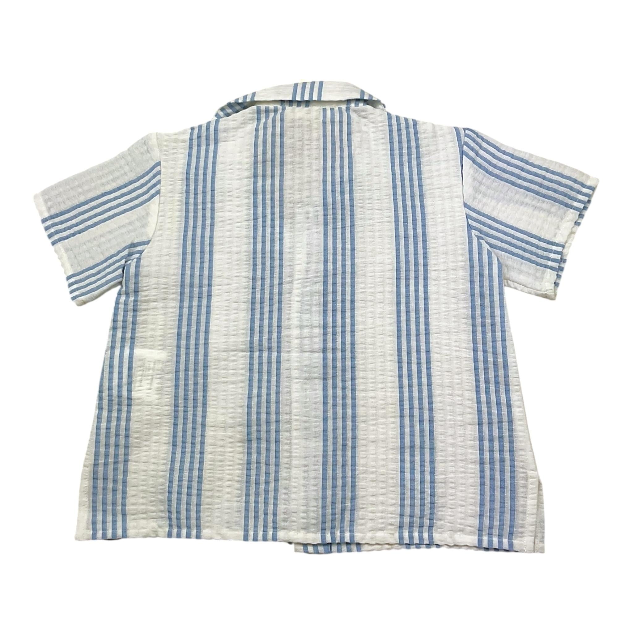 Babe & Tess Camicia Tinta Unita con Fantasia A Righe per Neonato 03518162N BIANCO BABE & TESS 