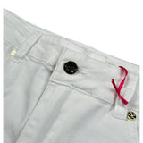 Kaos Short Tinta Unita con Girovita Regolabile per Bambina KS196 BIANCO KAOS 