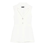 Monnalisa Tutina Tinta Unita Giromanica per Bambina 41E200 BIANCO MONNALISA 