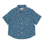Saint Barth Camicia Mezza Manica Tinta Unita con Stampe Granchi per Bambino SROU000 BLU SAINT BARTH 